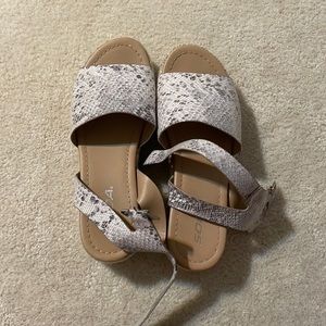 Snake print sandals